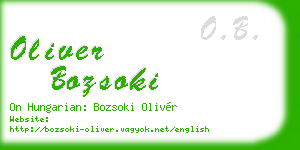 oliver bozsoki business card