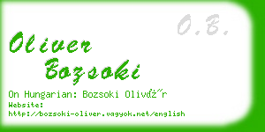 oliver bozsoki business card